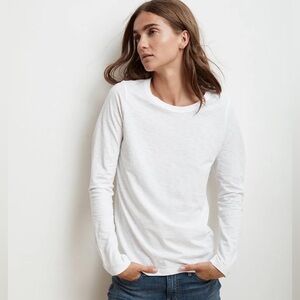 Velvet by Graham & Spencer Lizzie Slub Cotton Long Sleeve Tee